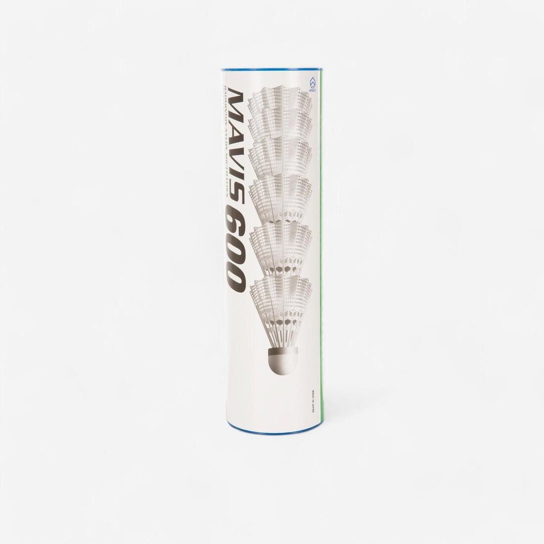 VOLANT DE BADMINTON EN PLASTIQUE YONEX MAVIS 600 x 6 - BLANC