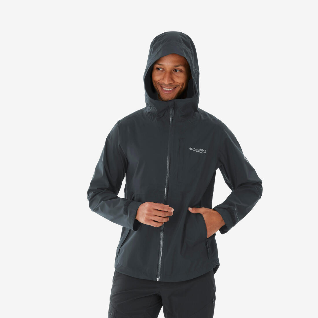 Veste imperméable de randonnée homme, Columbia Razorback noire