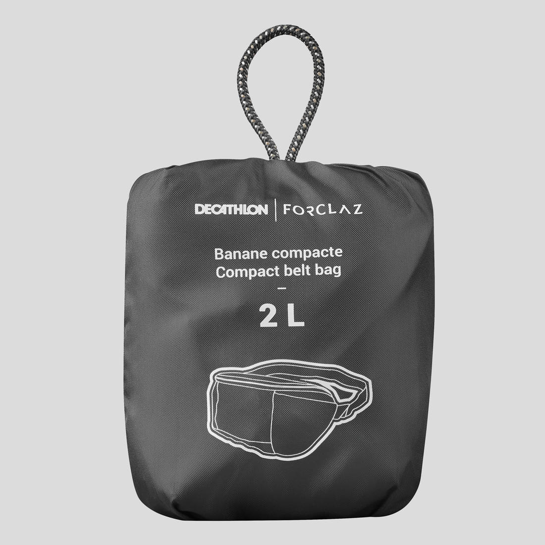 Sac banane compacte de voyage 2L, Travel noir