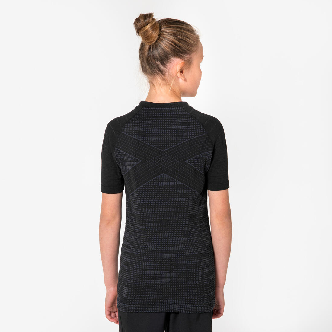 SOUS-VETEMENT THERMIQUE HAUT MANCHES COURTES  ENFANT NOIR KEEPDRY 500