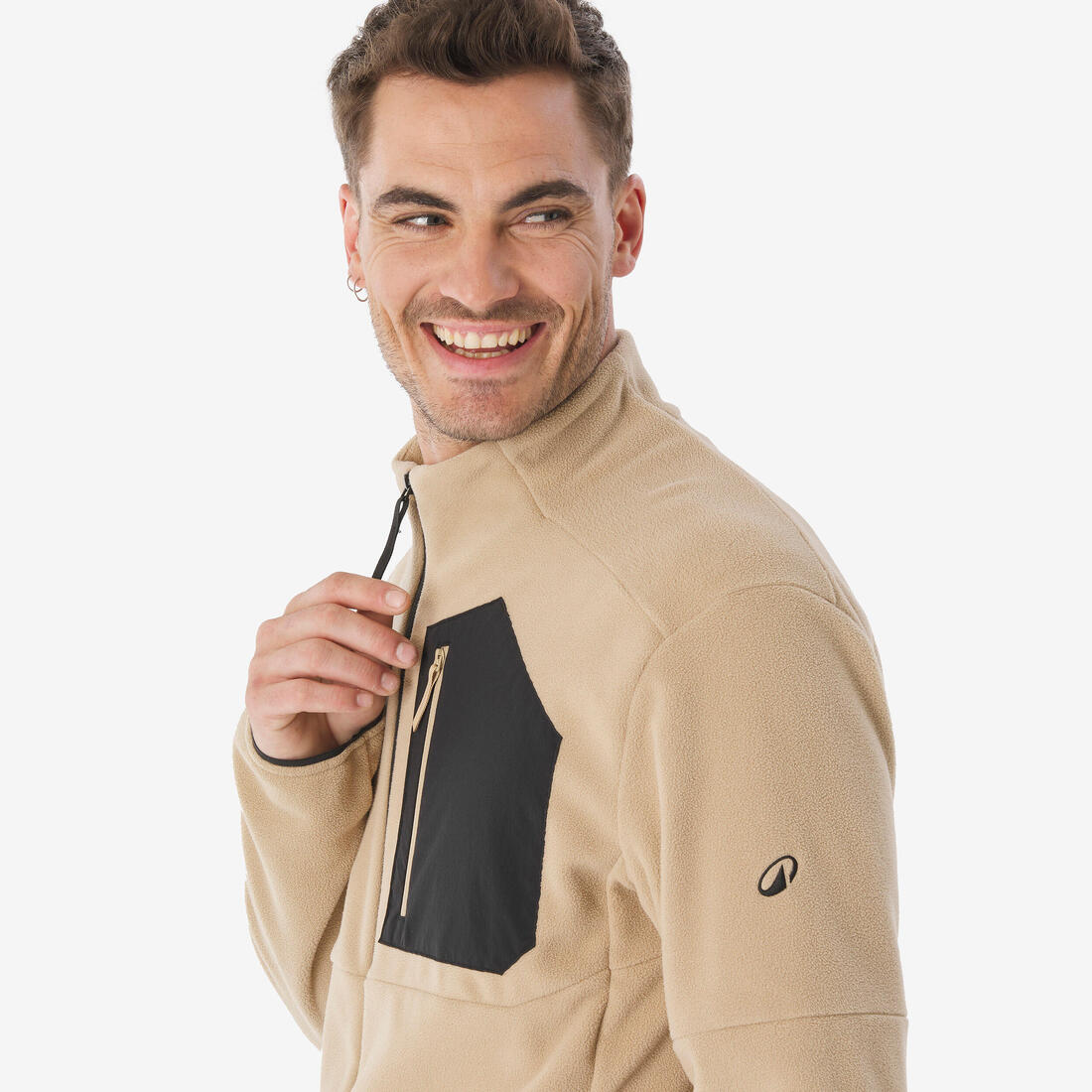 Polaire de randonnée montagne homme, MH500 full zip pocket