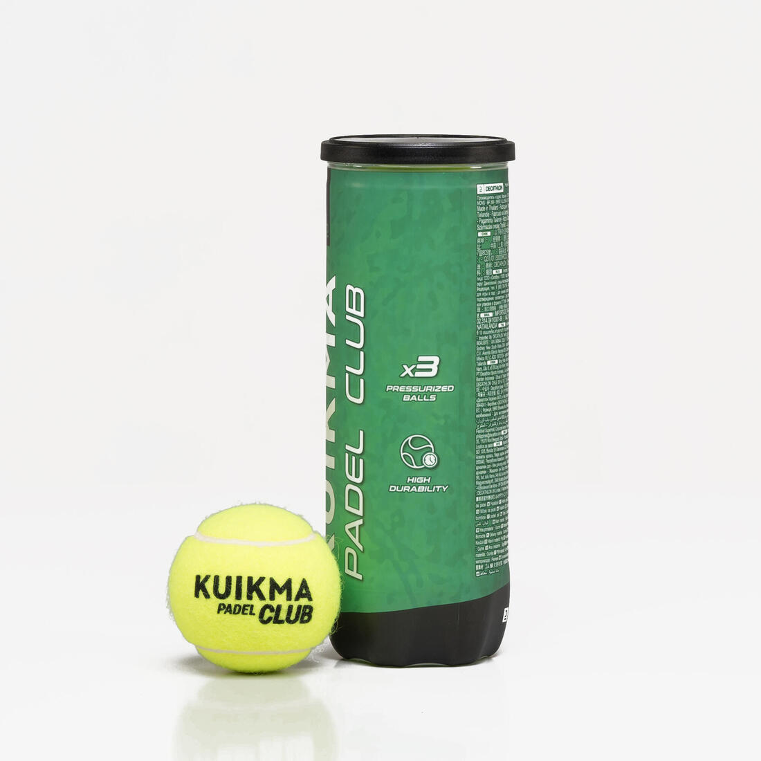 Tripack balles de padel pressurisées - Kuikma PB Club