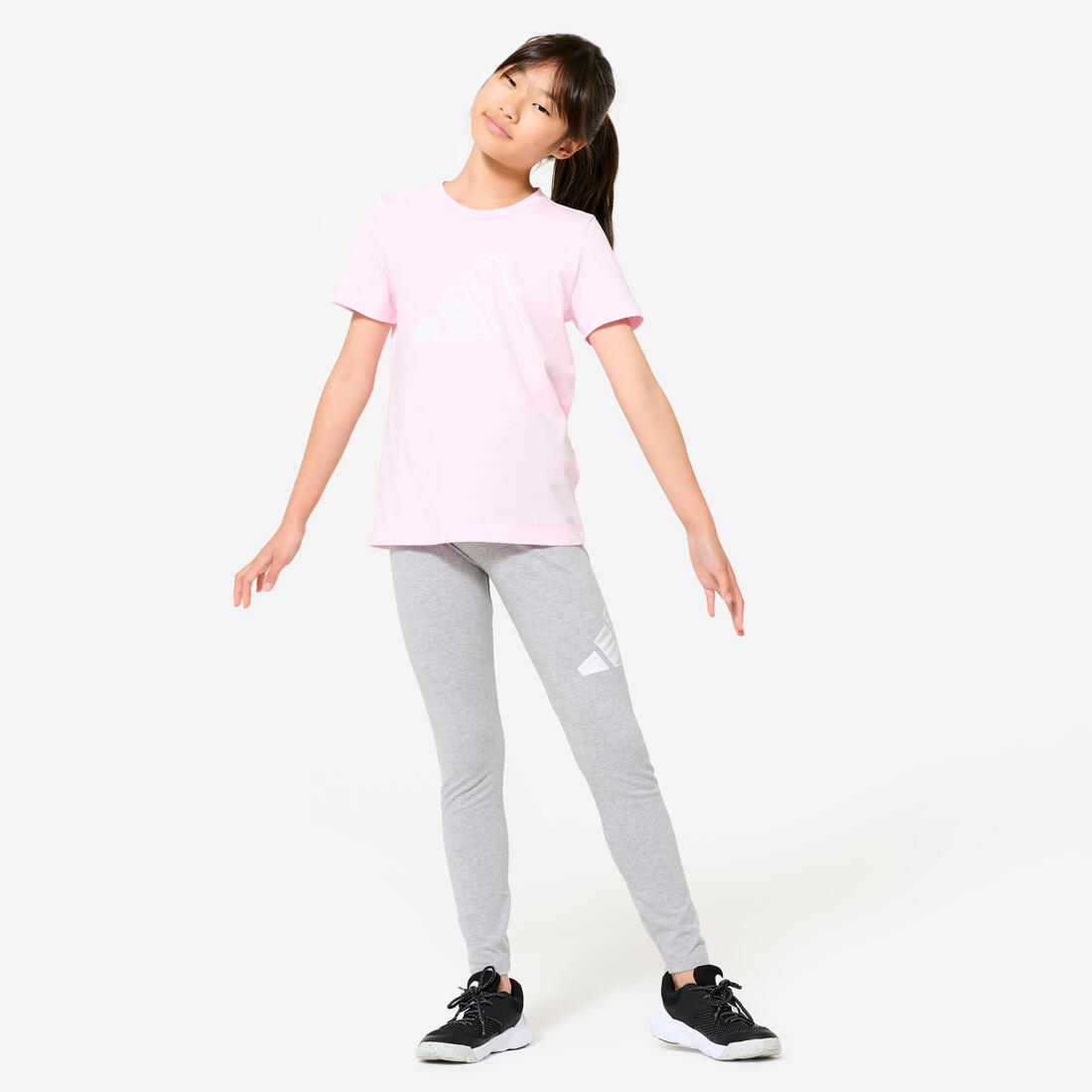 Legging pour fille en coton, gris