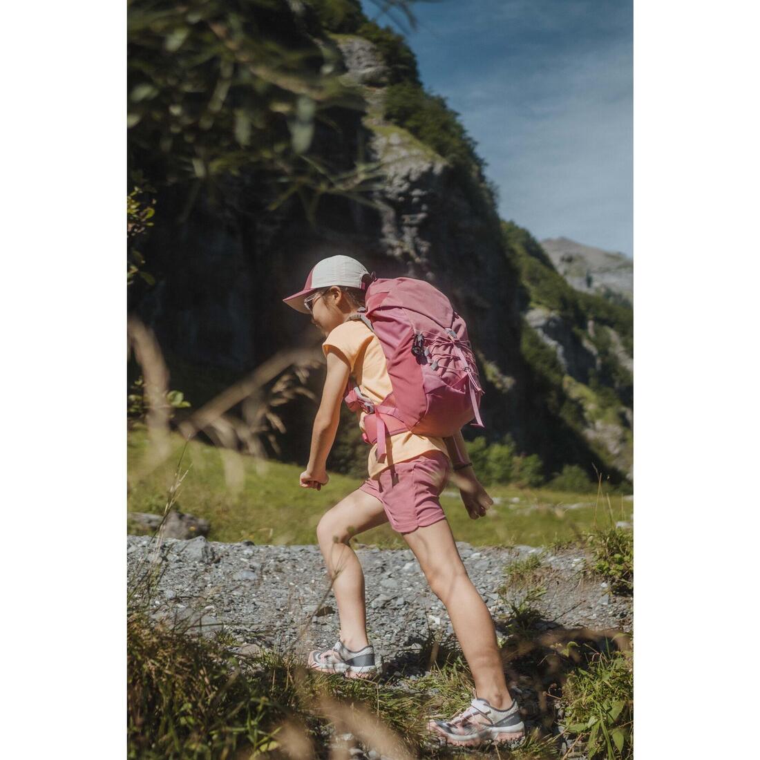 Short de randonnée enfant -  MH500 gris foncé - 7 15 ans