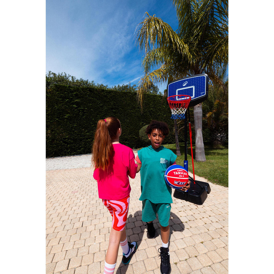 Panier de basket Enfant Dunk sur pied réglable 1,60m à 2,20m - K900