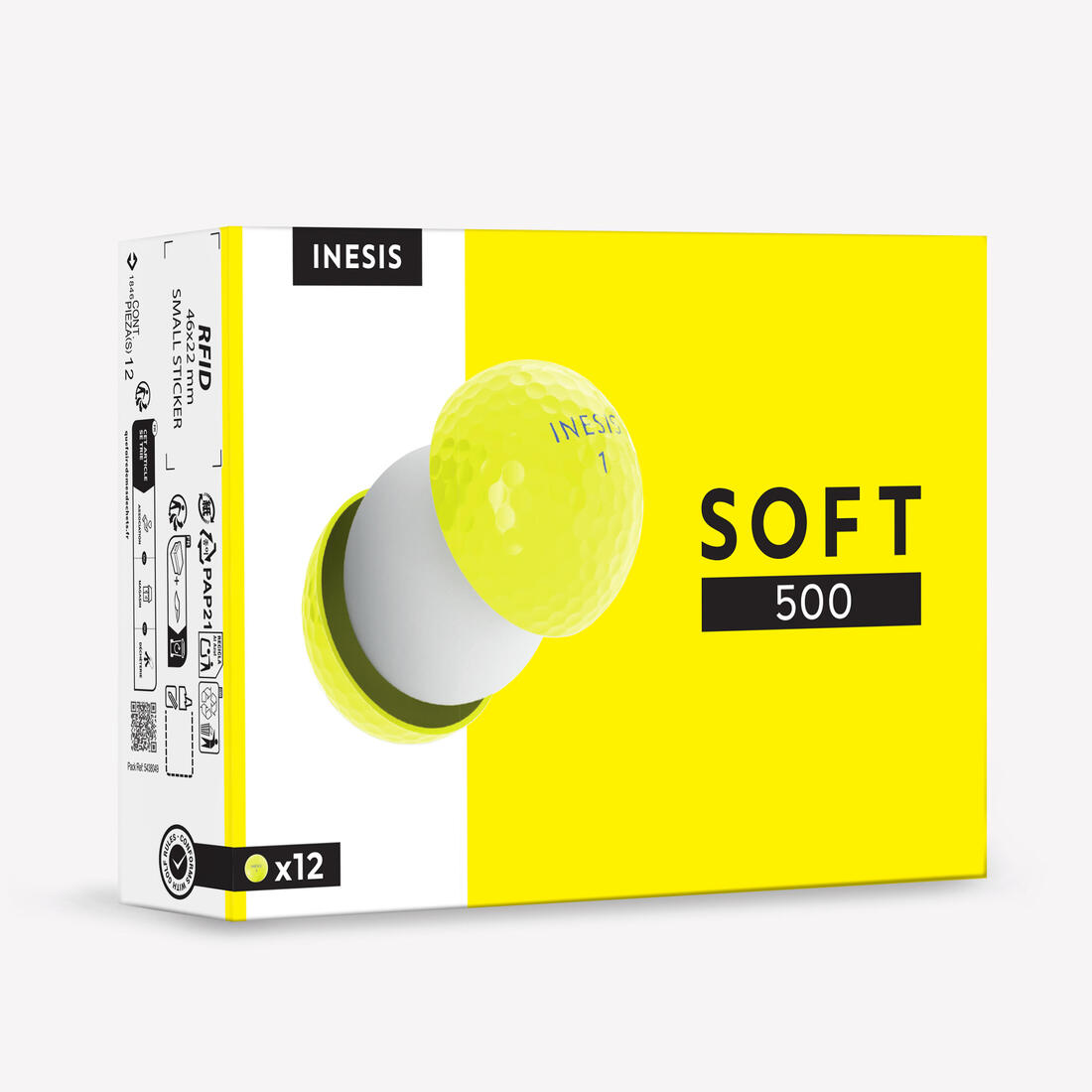 Balles golf x12 - INESIS Soft 500