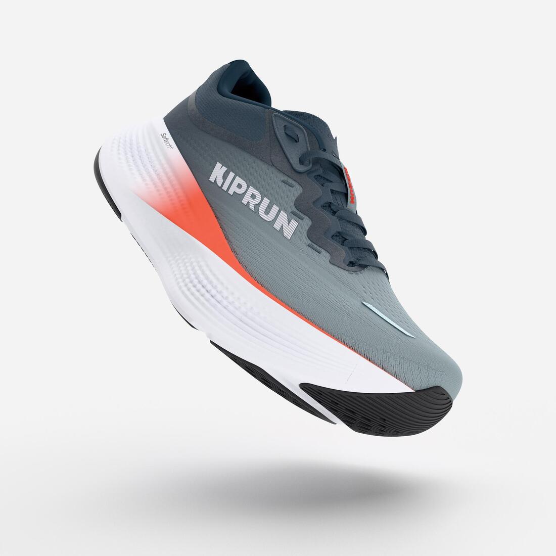 Chaussures de running route homme, Kiprun Kipride Max gris et