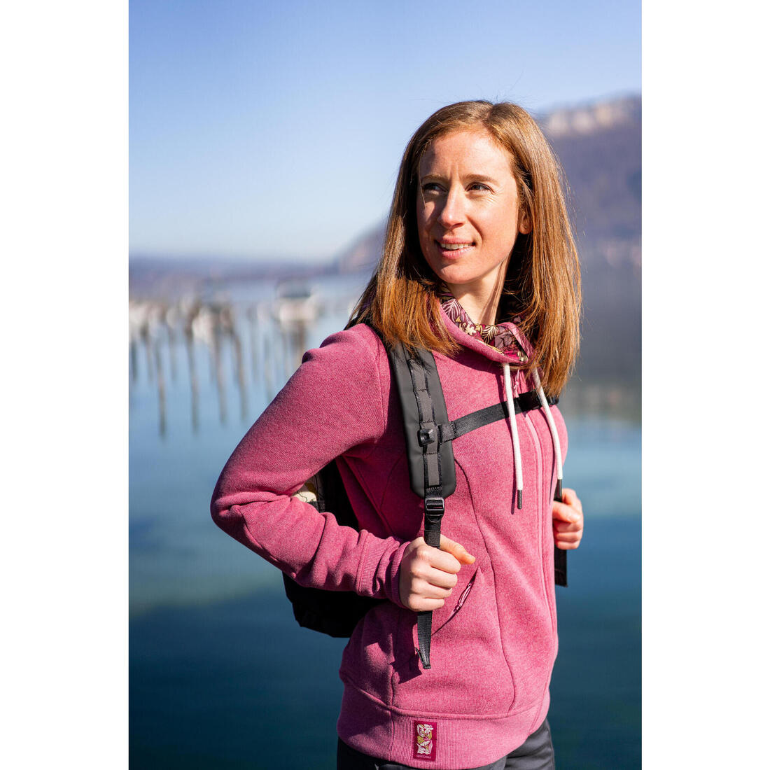 Sweatshirt de randonnée respirant femme, NH500