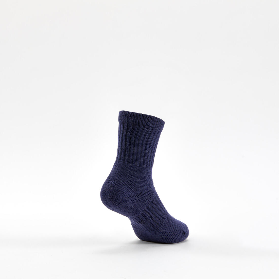 CHAUSSETTES DE SPORT ENFANT HAUTES RS 500 BLANC MARINE LOT DE 3