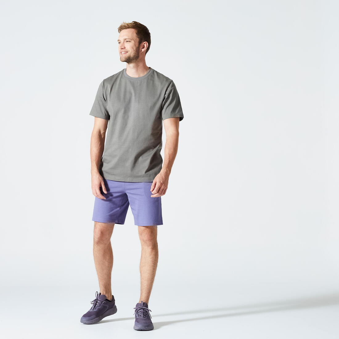 T-shirt fitness homme col rond manches courtes