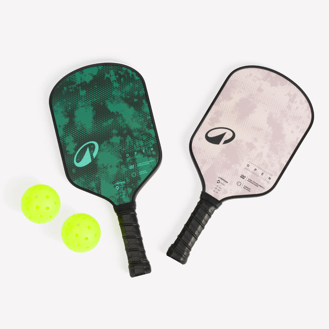Lot de Pickleball Open - 2 Raquettes, 2 Balles et Housse