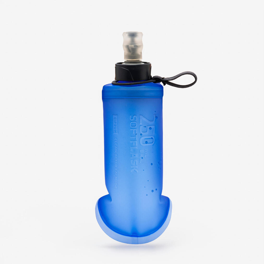 Gourde flasque souple de running 250 ml bleue