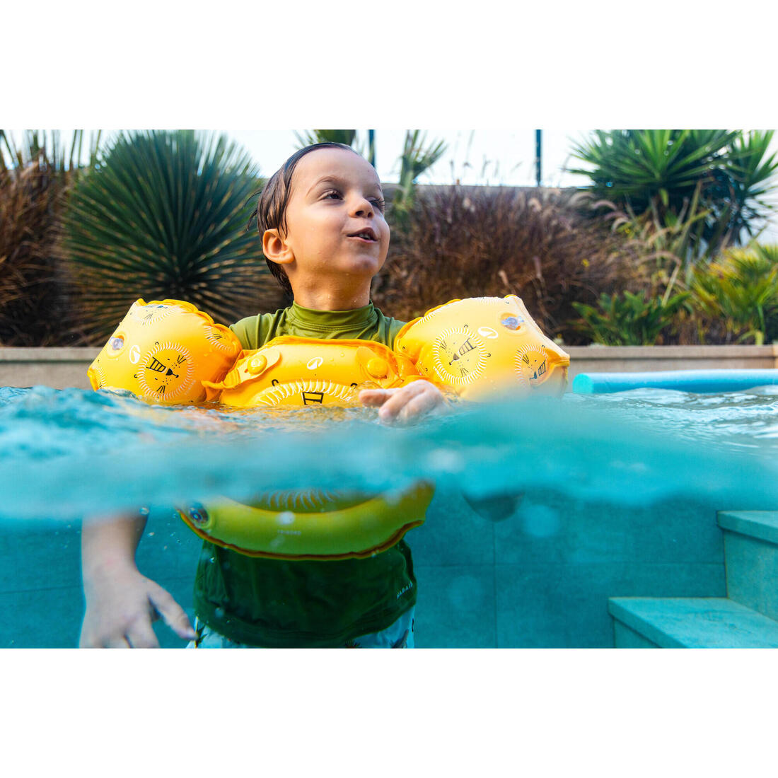 Brassards De Piscine Evolutif Enfant - Tiswim print savane