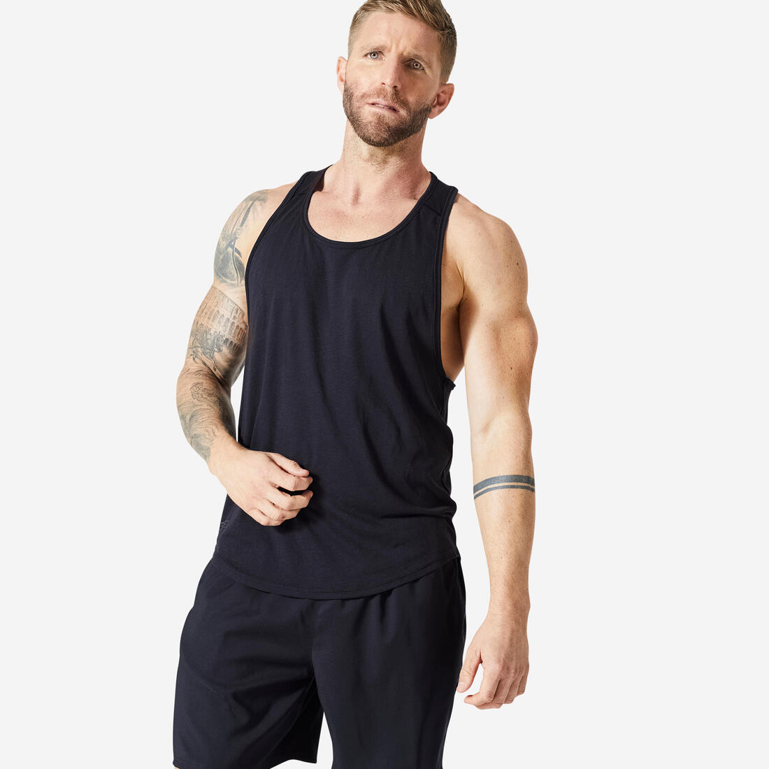 Débardeur stringer de musculation dos nageur homme – noir