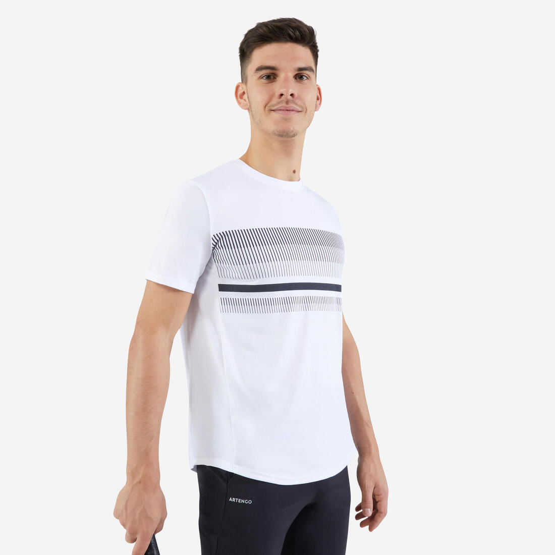 T-Shirt de tennis manches courtes homme - Essential – blanc ultra