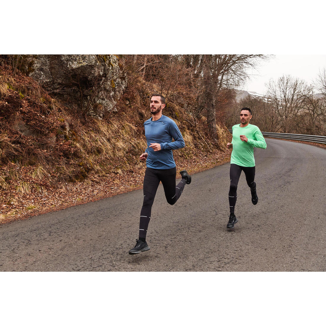 Collant de running respirant Homme - KIPRUN Run 500 Dry Noir