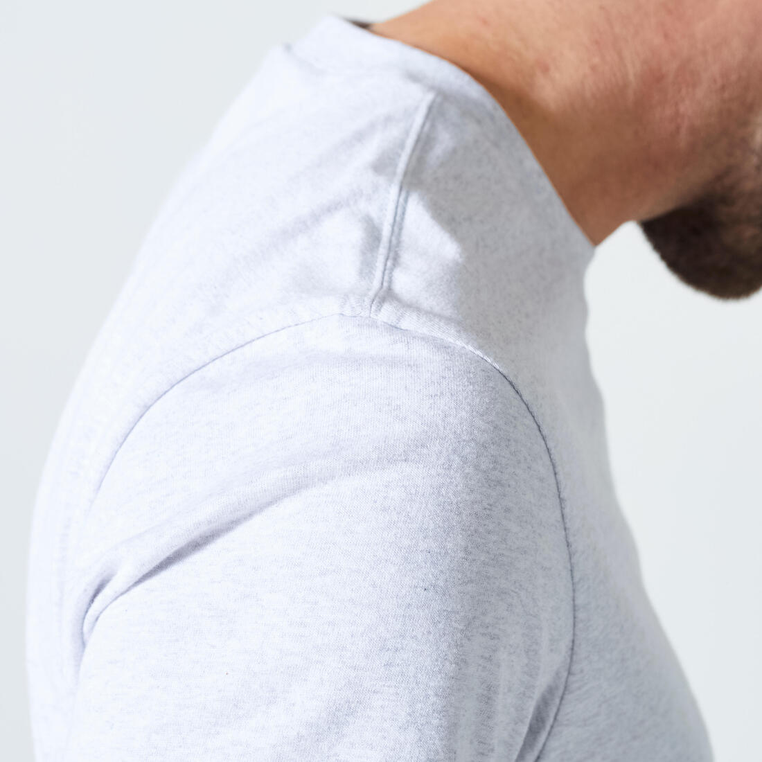 T-shirt fitness homme col rond manches courtes
