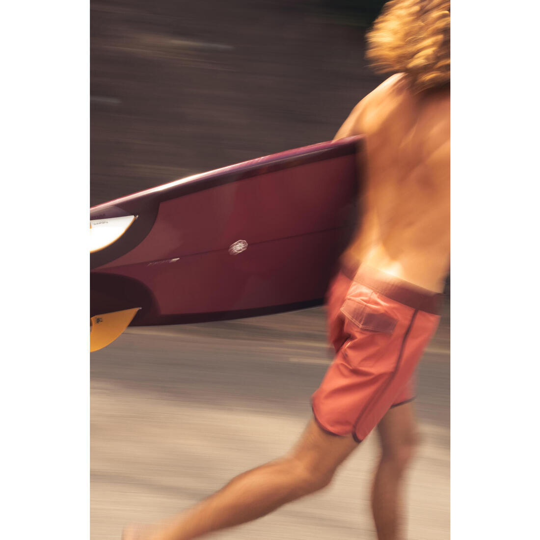 Boardshort surf short de bain surf mi-long 18" homme, 500 Marin