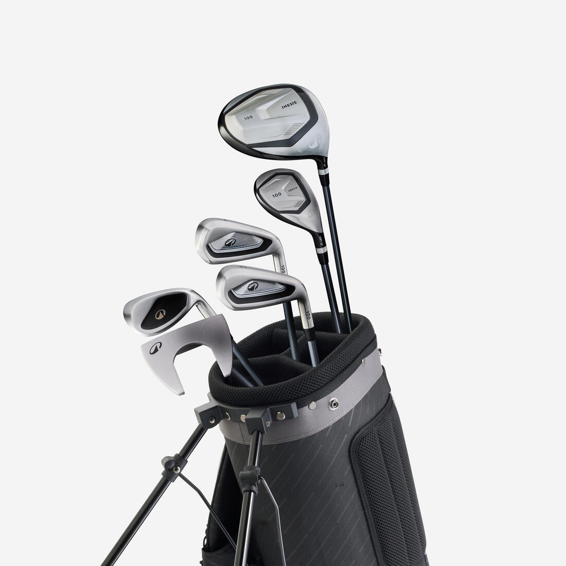 Demi-série golf 6 clubs graphite droitier + sac