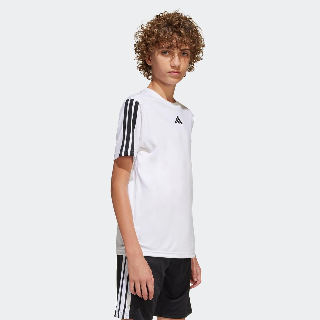 T-shirt Train Essentials 3 Bandes Enfant Adidas – blanc