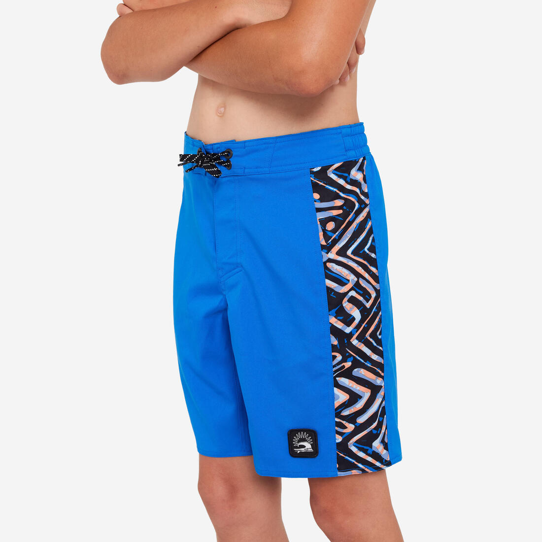 Boardshort surf Garçon - 900 band – bleu électrique
