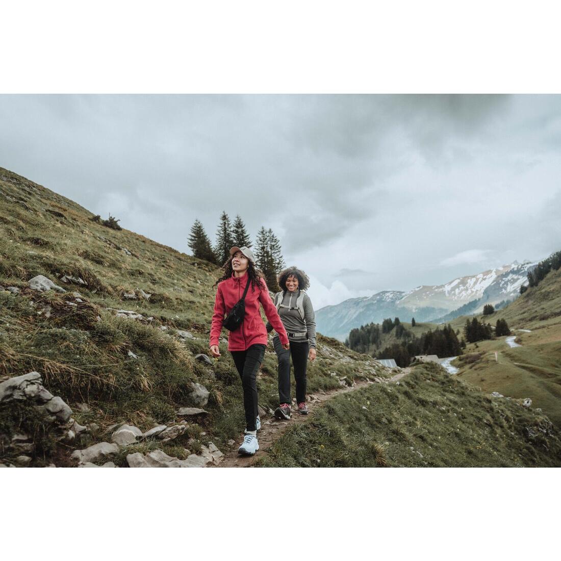 Polaire de randonnée montagne femme, MH500 full zip
