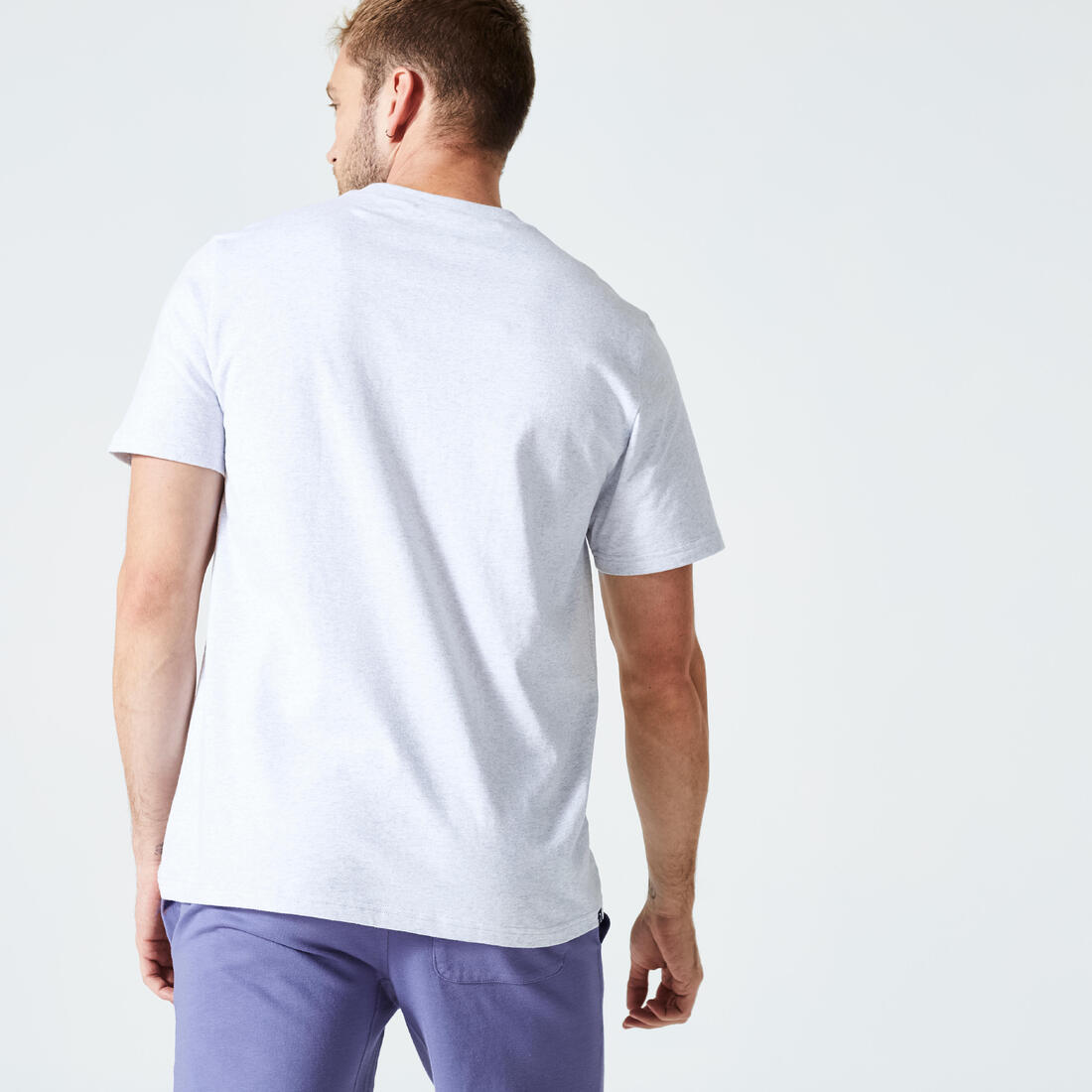 T-shirt fitness homme col rond manches courtes