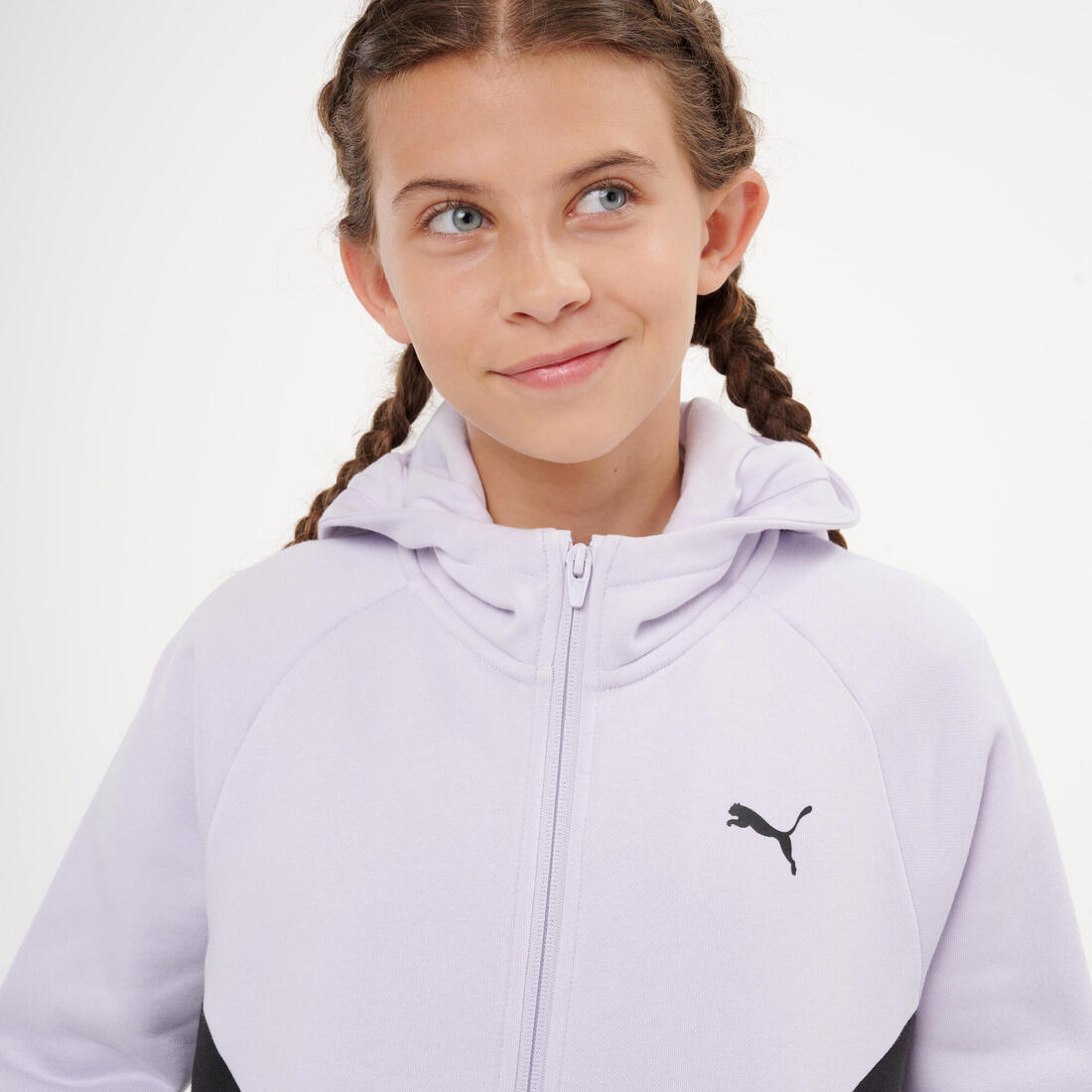 Survêtement zippé enfant, mauve et
