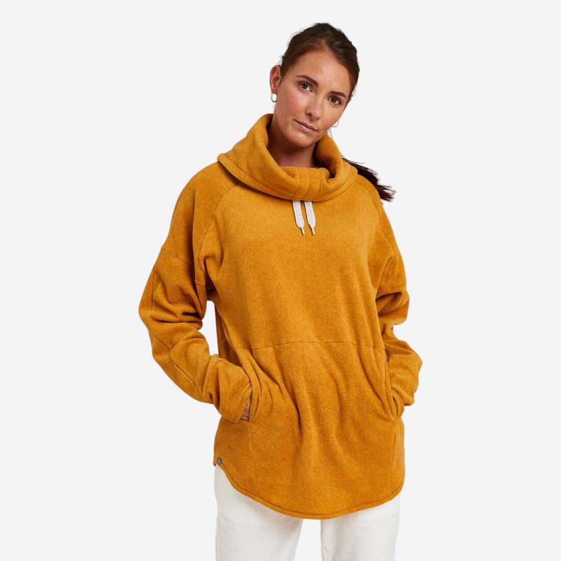 SWEAT YOGA FEMME RELAXATION POLAIRE – jaune ocre
