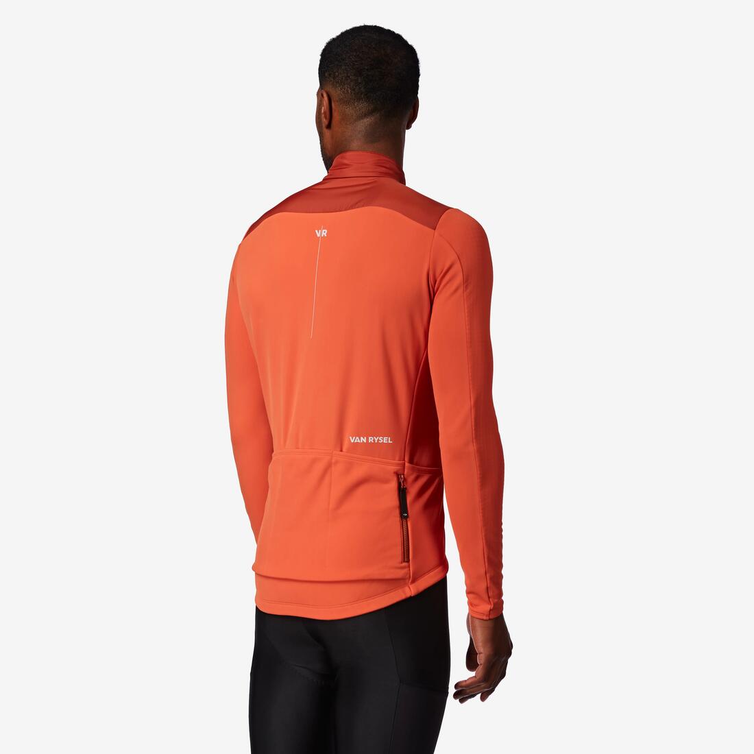 Maillot de vélo de route manches longues mi-saison homme, noir EDR