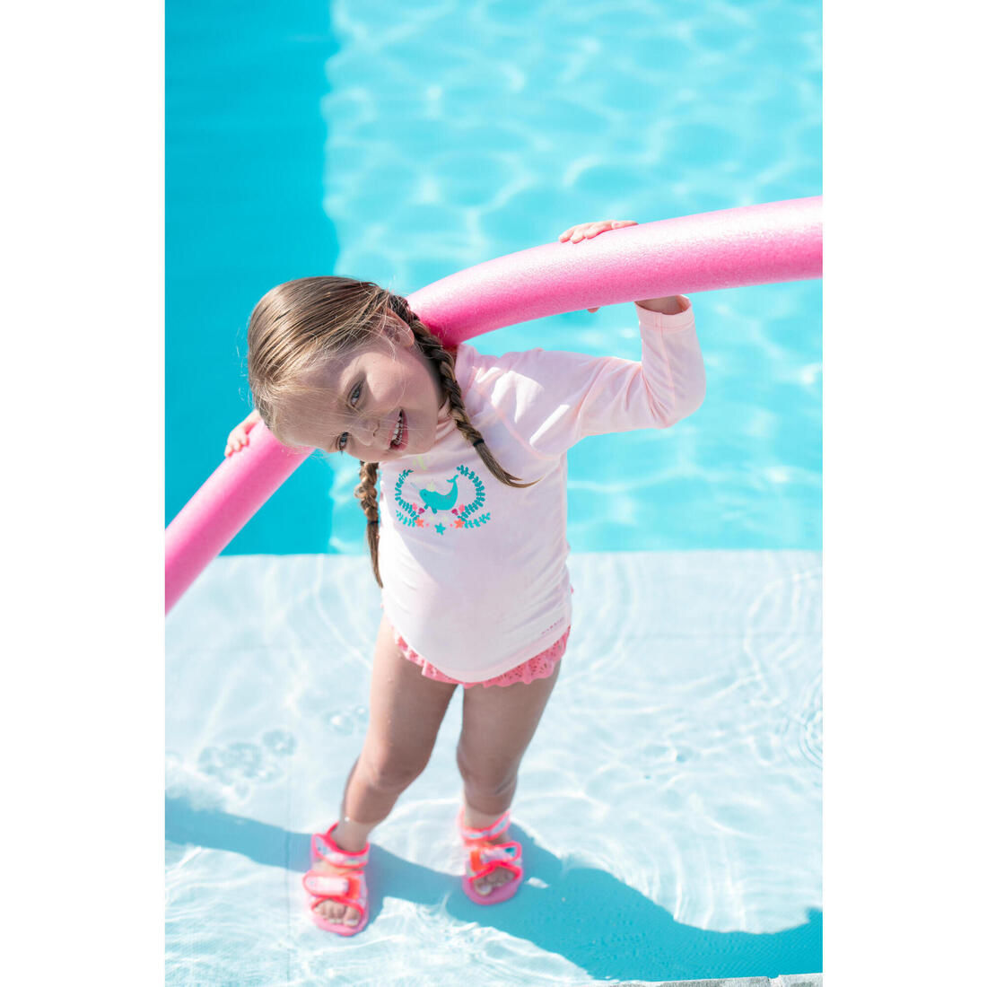 T-shirt anti uv bébé manches longues imprimé savane