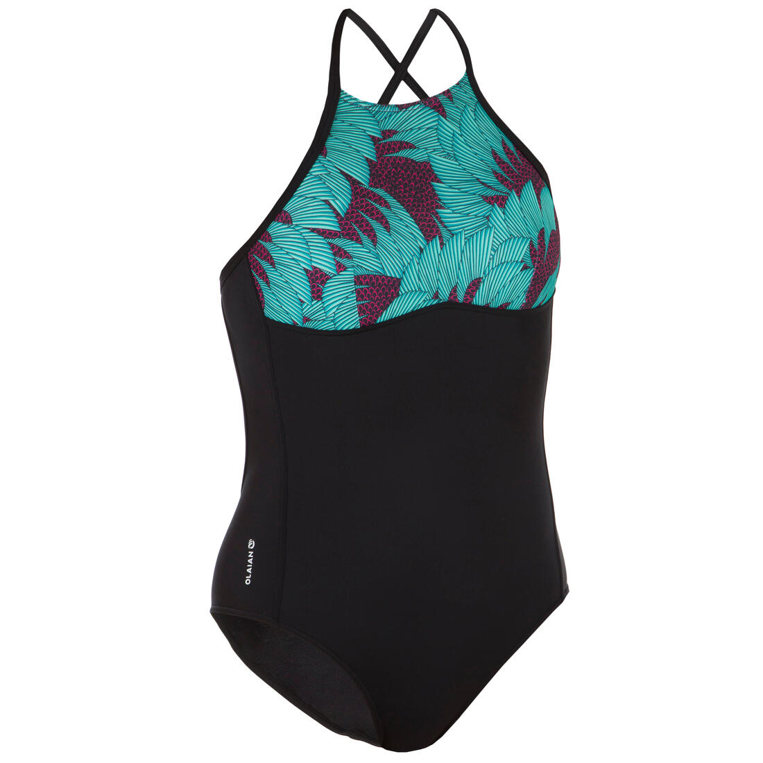Maillot de bain de surf 1 pièce femme dos X ou H dégagé ANDREA PAGI – bleu