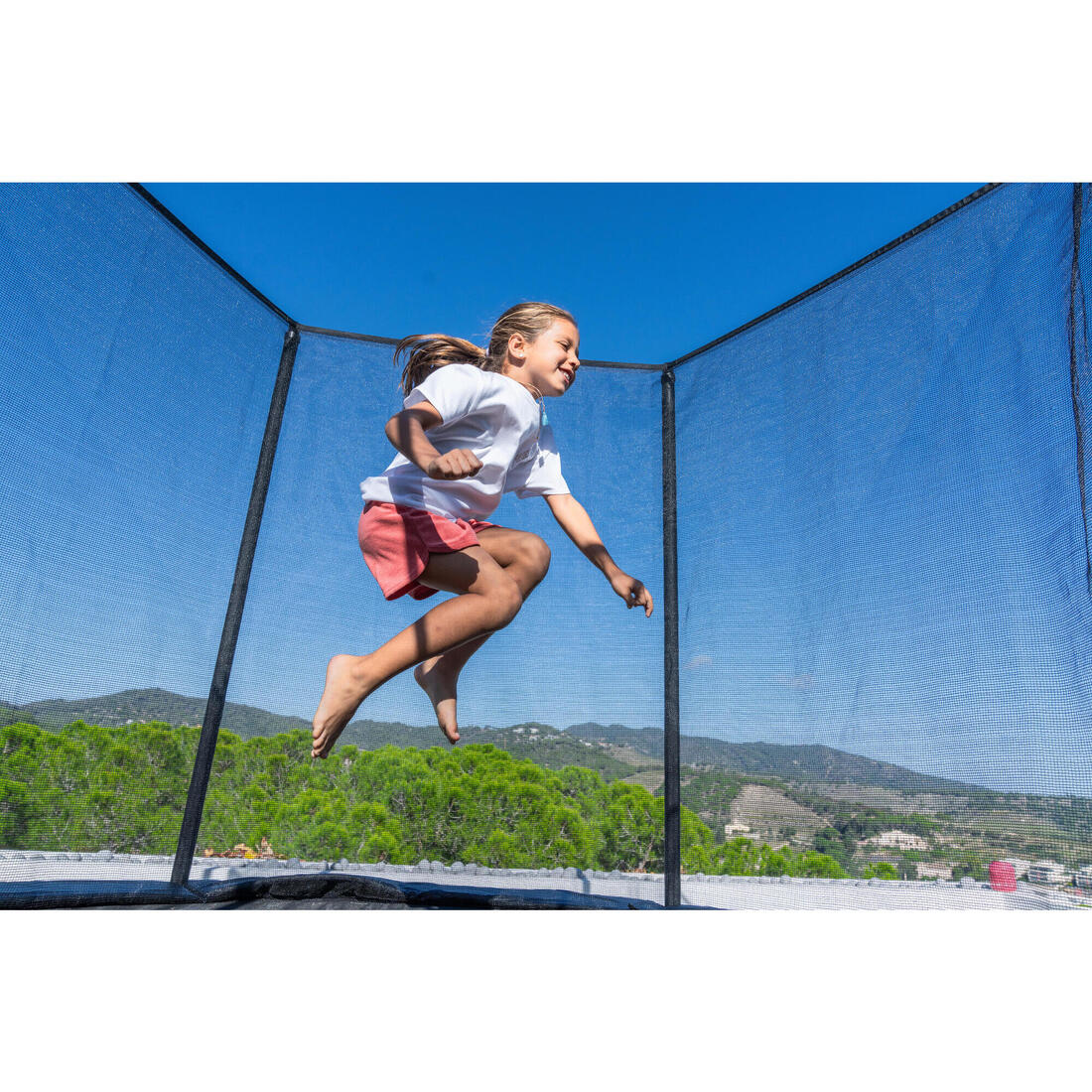 Trampoline rond avec filet de protection, Trampoline 240