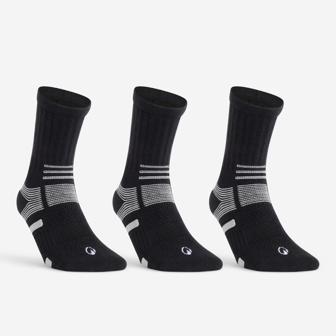 CHAUSSETTES DE SPORT HAUTES ARTENGO RS 560 LOT DE 3