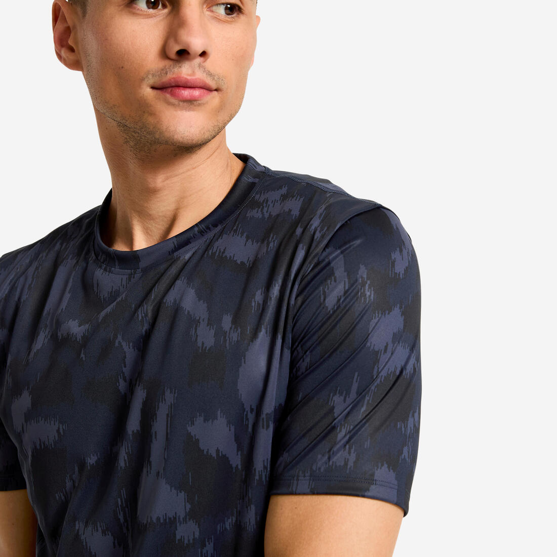T-shirt de fitness manches courtes respirant col rond homme