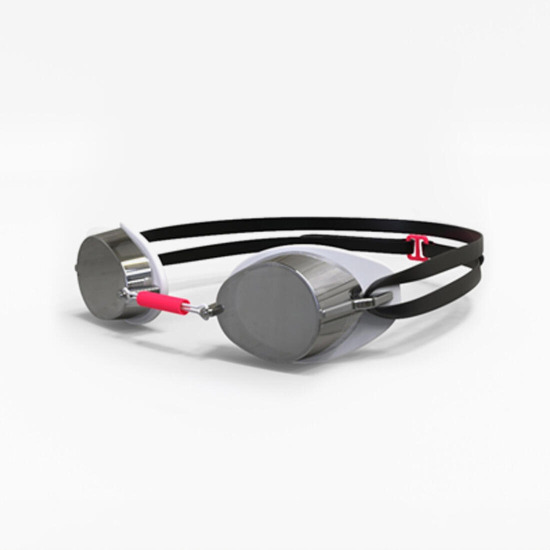 Lunettes de natation suédoises - verres miroir - taille unique - noir rouge