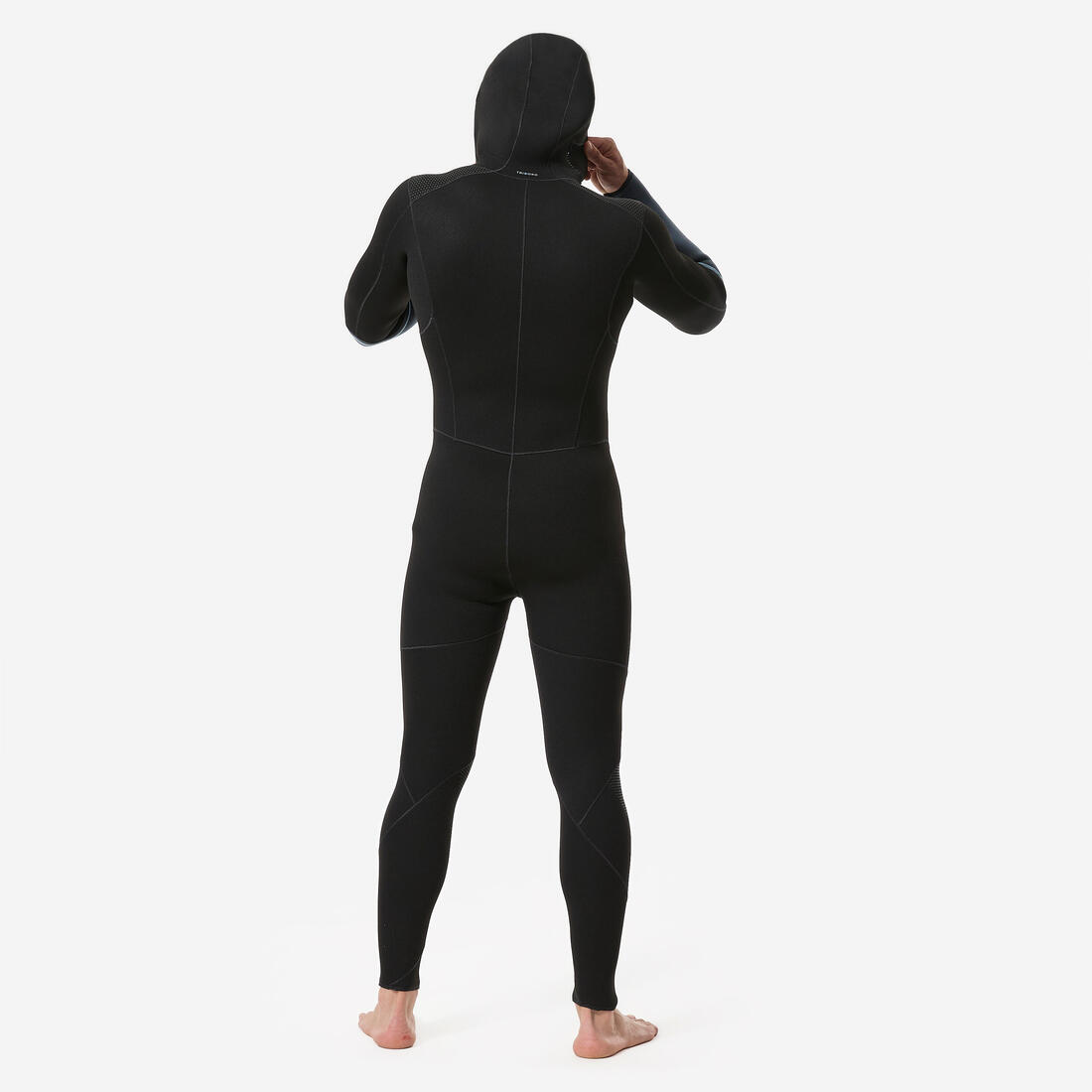 Combinaison de plongée 5mm à cagoule homme, SCD 500 Noir et bleu