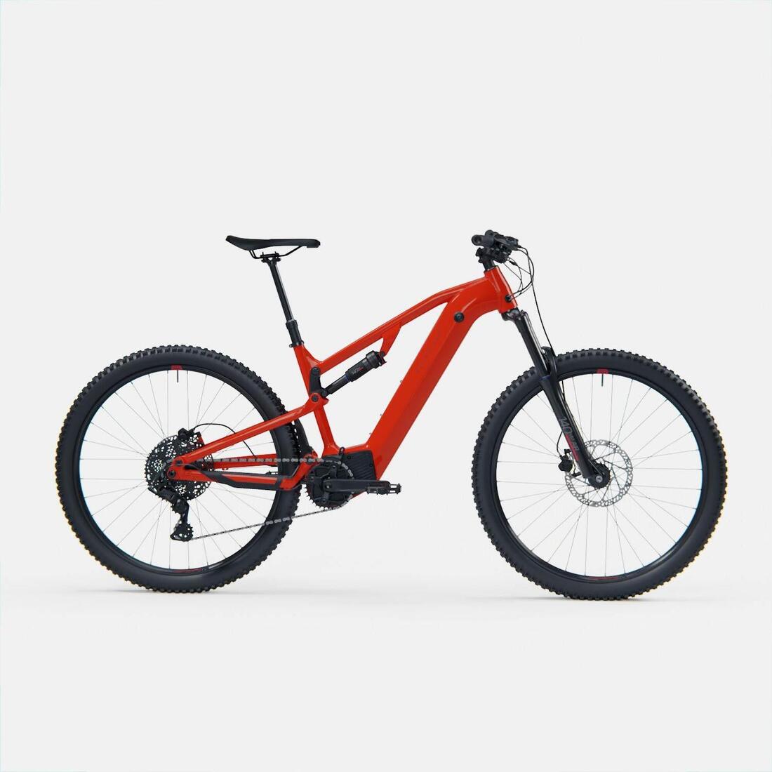 Vélo VTT électrique tout suspendu 29" - E-EXPL 520 S Rouge vif