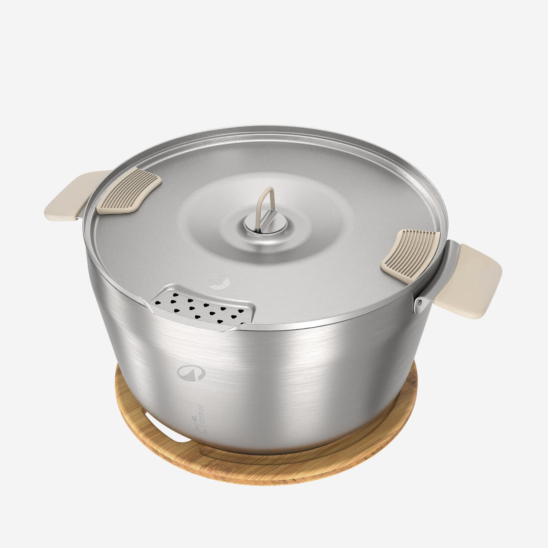 Popote 900 de camping XL en inox + anti-adhésif - 4 personnes - 33 éléments