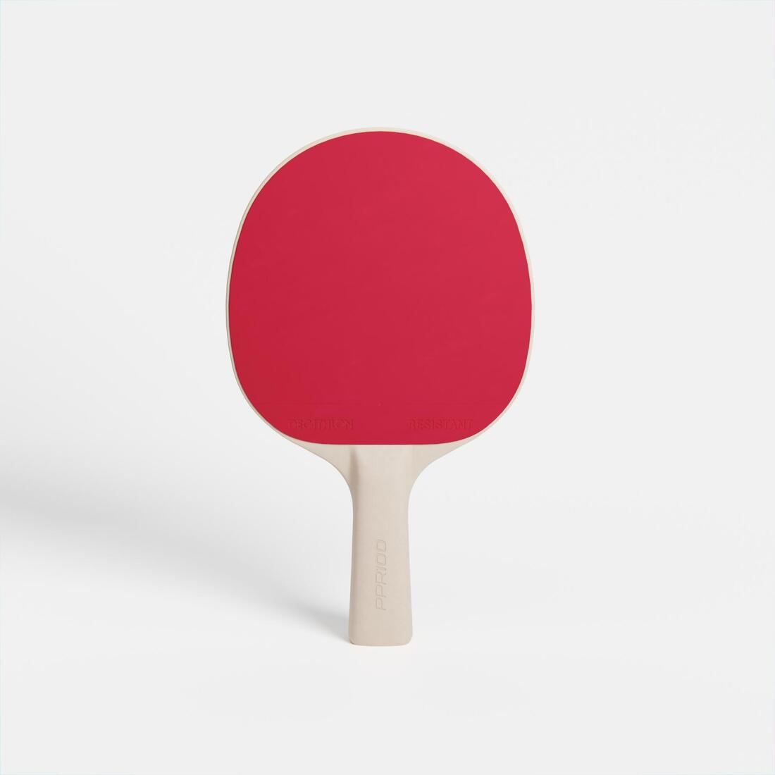 Set de 2 raquettes résistantes + 3 balles de ping pong - set ppr 100