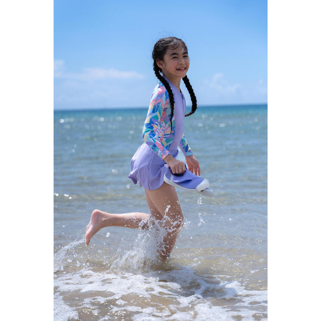 SUZY maillot de bain une pièce à manches longues POURPRE