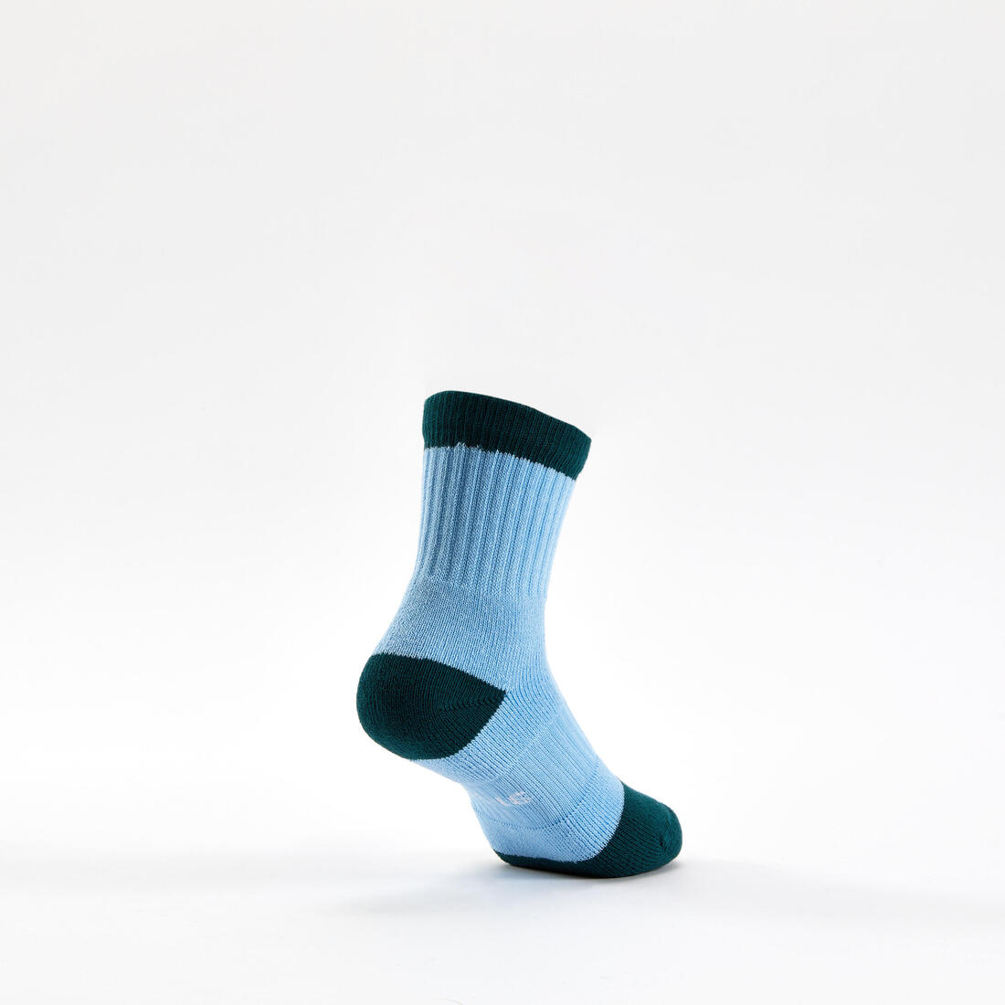 CHAUSSETTES DE SPORT ENFANT HAUTES RS 500 BLANC MARINE LOT DE 3