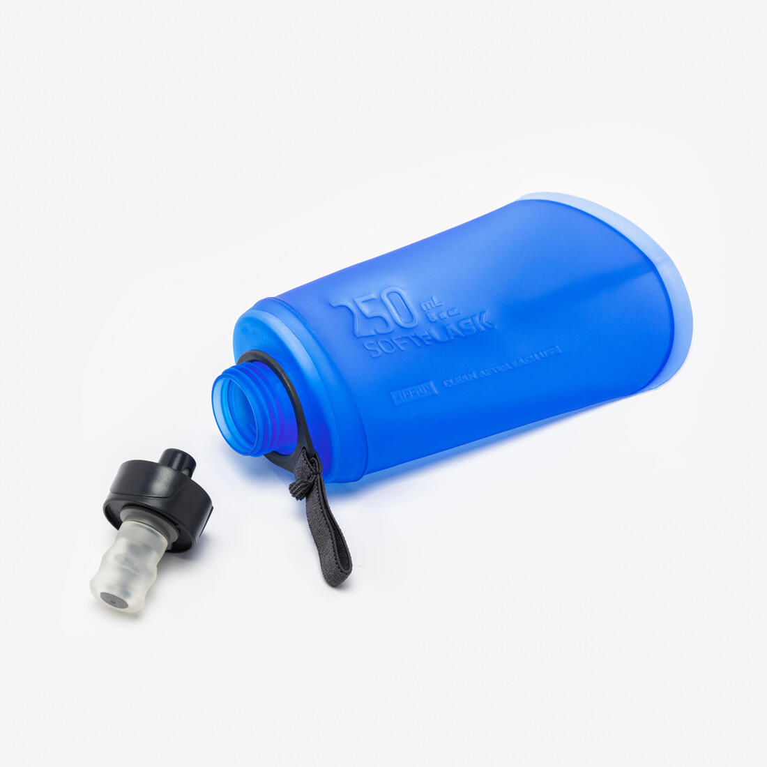 Gourde flasque souple de running 250 ml bleue
