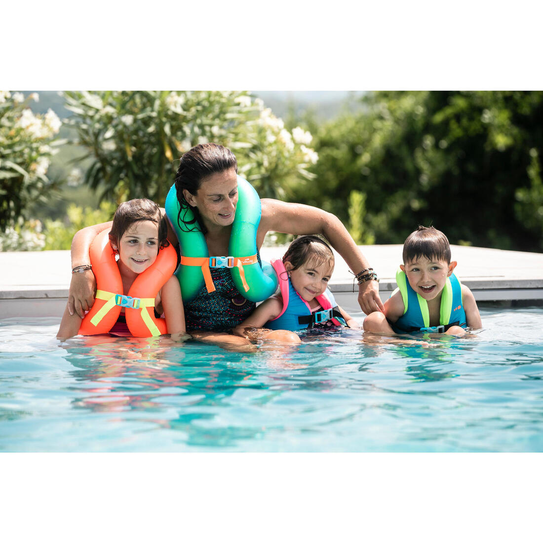 Gilet de natation gonflable 19-30 kg - orange
