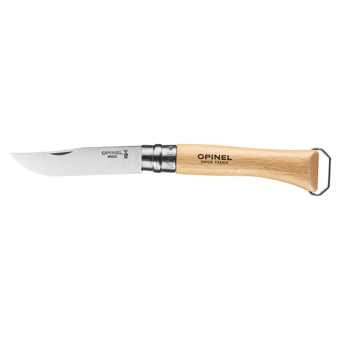 Couteau pliant 10 cm Inox Opinel n°10 Tire Bouchon Décapsuleur