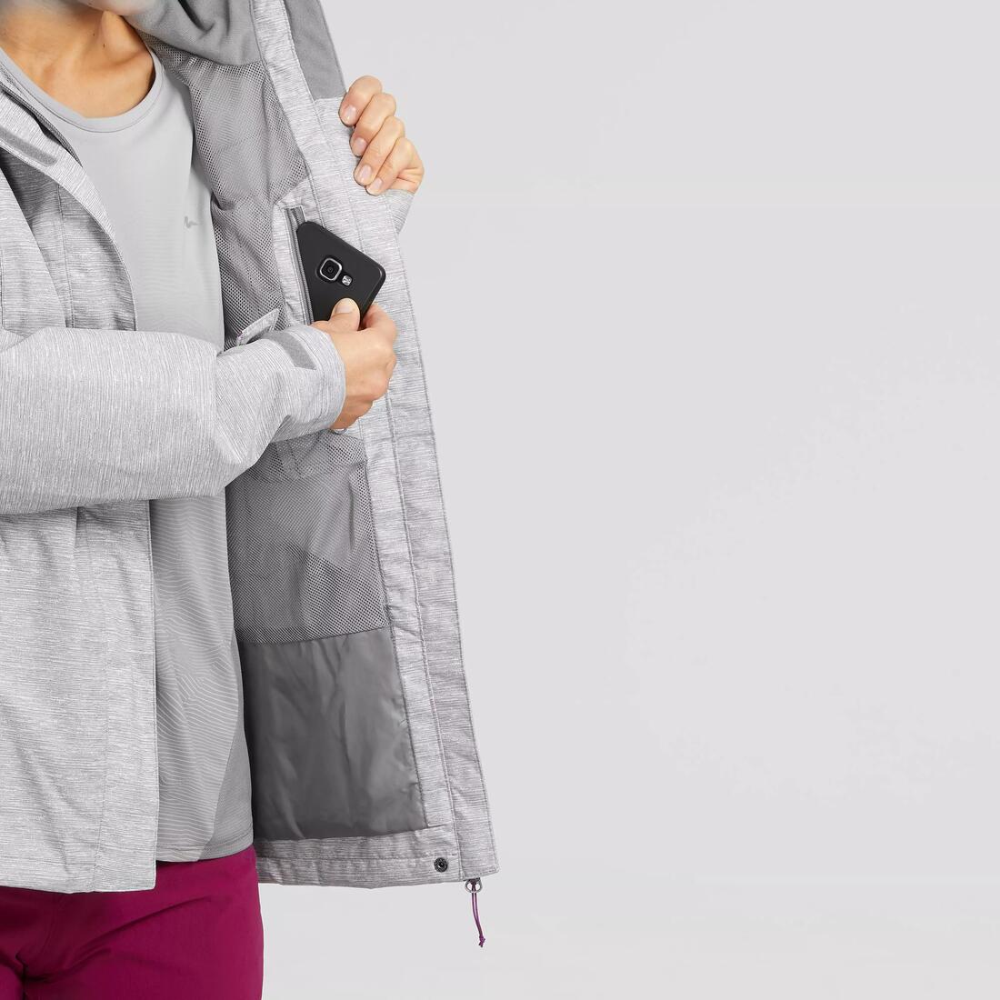Veste de randonnée imperméable femme, MH100