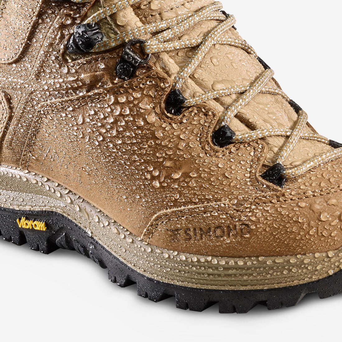 CHAUSSURES TREKKING CUIR IMPERMÉABLES - VIBRAM - MT500 LEATHER - FEMME HAUTE