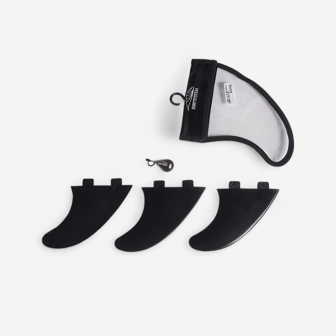 3 Ailerons noir compatibles boitiers FCS .