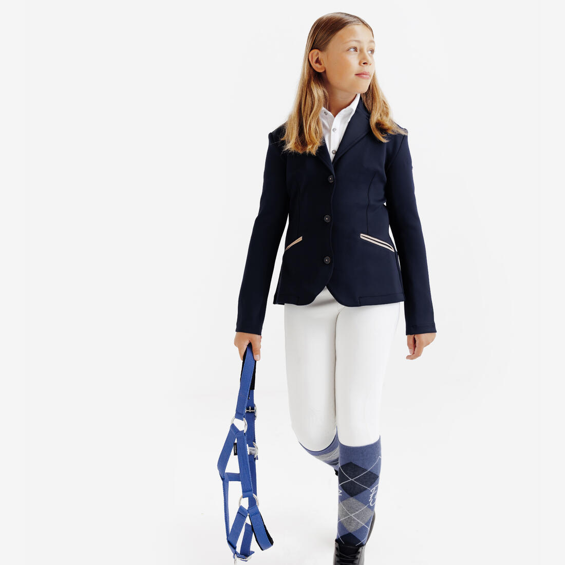 Veste de concours équitation Enfant - 500 marine