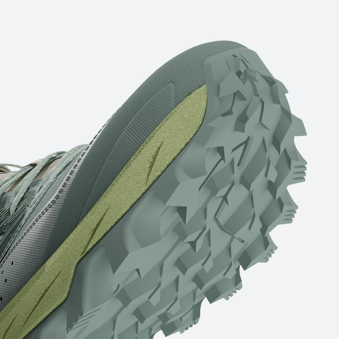 Chaussures de running trail femme, Kiprun xt8, vert jaune